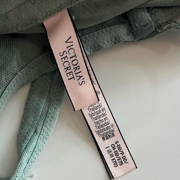 Victorias Secret • Dream Angels Mint Green Lace Sheer Corset Unlined - Picture 7 of 11
